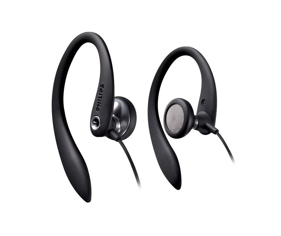 Philips SHS3305 Over The Ear Sport Earbuds with Mic, Earphones for Sports, Running and Gym