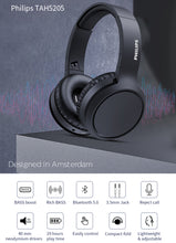 Load image into Gallery viewer, Philips TAH5205 Wireless Headphones with Bass Boost Upgrade of H5205
